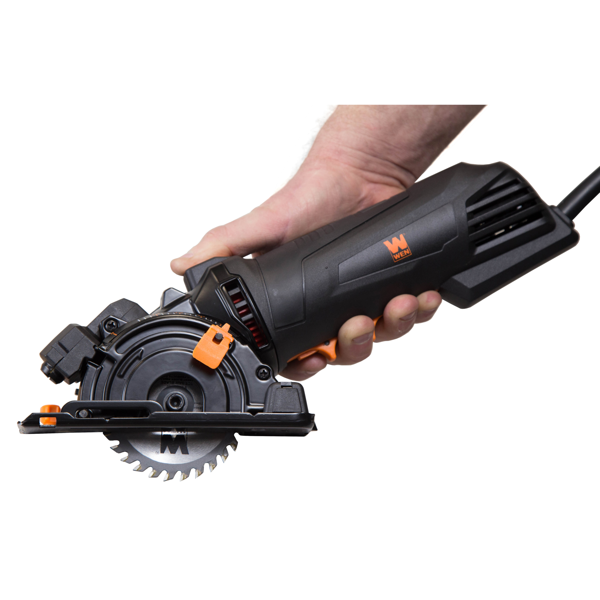 WEN Plunge Cut Compact Circular Saw with Laser - 3-3/8in. Blade, 4.2 Amps, 120 Volts, Model# 36704